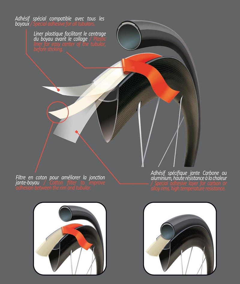 Velox Jantex 14 Tubular Rim Tape - 2 Wheels - R040CS00,Orange - Image 3